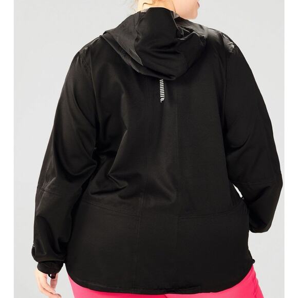 Fabletics Black Sierra Run Jacket Hooded Women’s Sz 1X - Picture 11 of 11